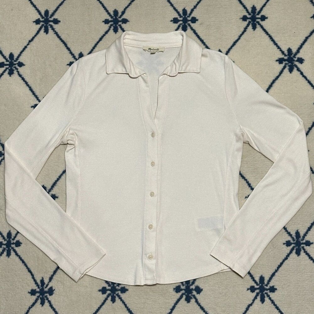 Madewell Camp Long Sleeve Top - Vintage Ivory